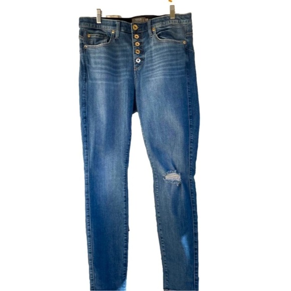 Plus Size Torrid Bombshell Skinny 5 Button Fly Jeans Premium Stretch Size 14R - Picture 13 of 13